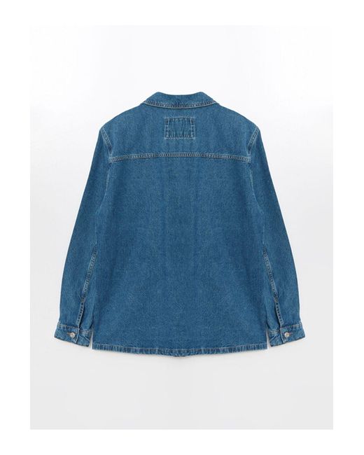 LC Waikiki Xside Bequemes, Langärmliges Jeanshemd Für Herren in Blue für Herren