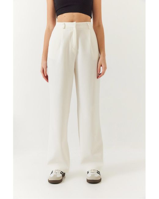 Bianco Lucci White Palazzo Hose 4000
