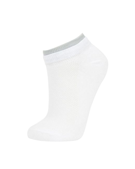 Defacto White 5-teiliges booties-set aus baumwolle b6046axns