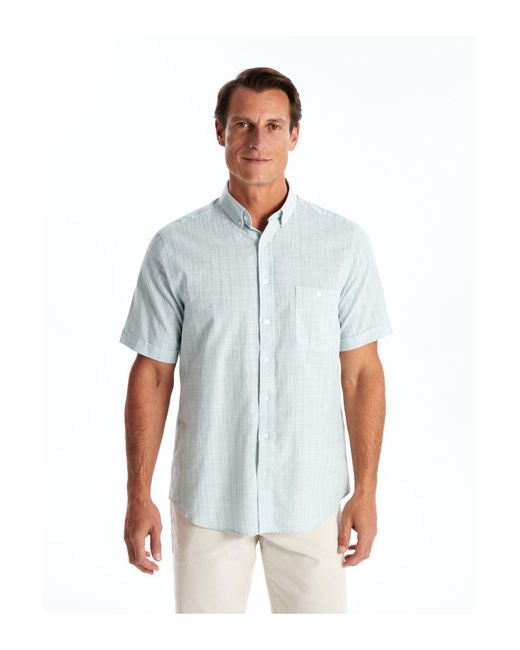 LC Waikiki Gemustertes Hemd Mit Normaler Passform – Kurze Ärmel Für Herren in White für Herren