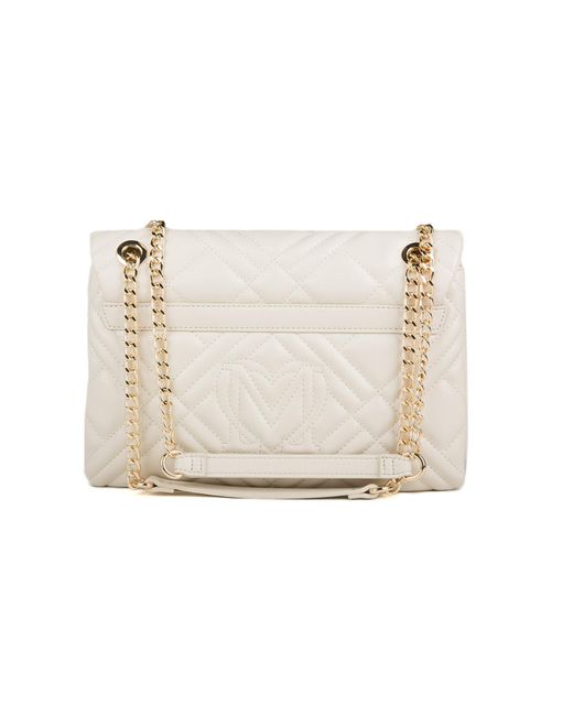 Love Moschino Natural Borsa Gestepptes Pu Avorio Für Damen