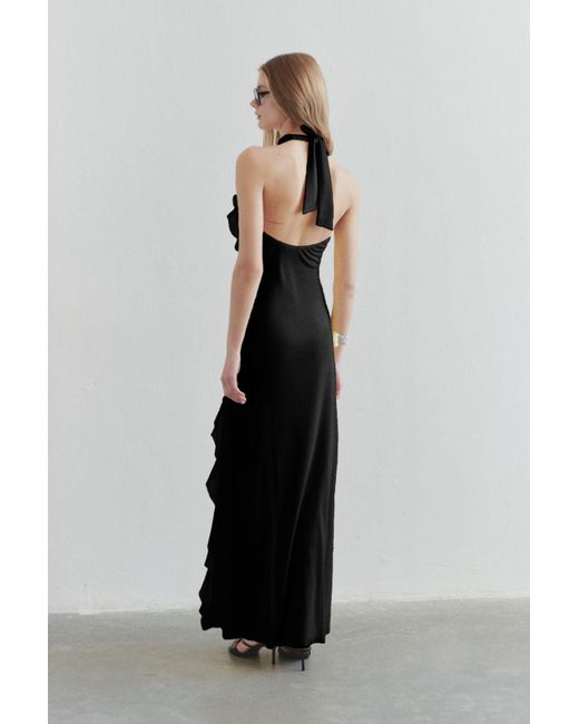 Trendyol Black Schwarzes, Mit Rüschen Gefüttertes Tüll-Abendkleid