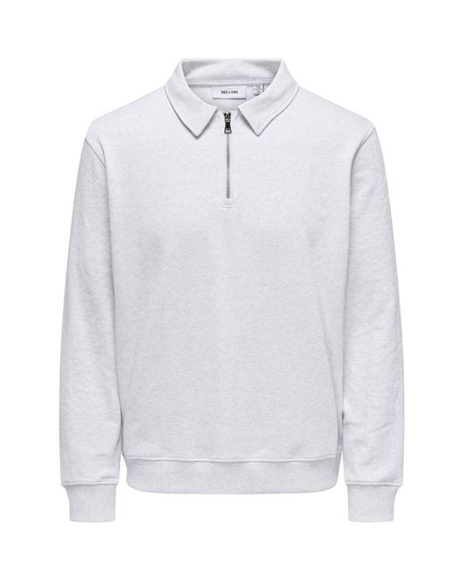 Only & Sons Sweatshirt Onsdavid Sweatshirt Für Herren in White für Herren