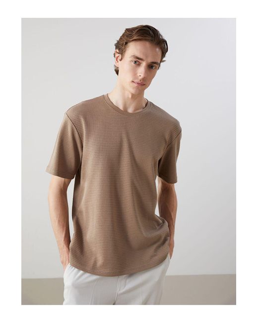 LC Waikiki Lcw Vision T-Shirt Mit Rundhalsausschnitt Und Kurzen Ärmeln Für Herren in Brown für Herren