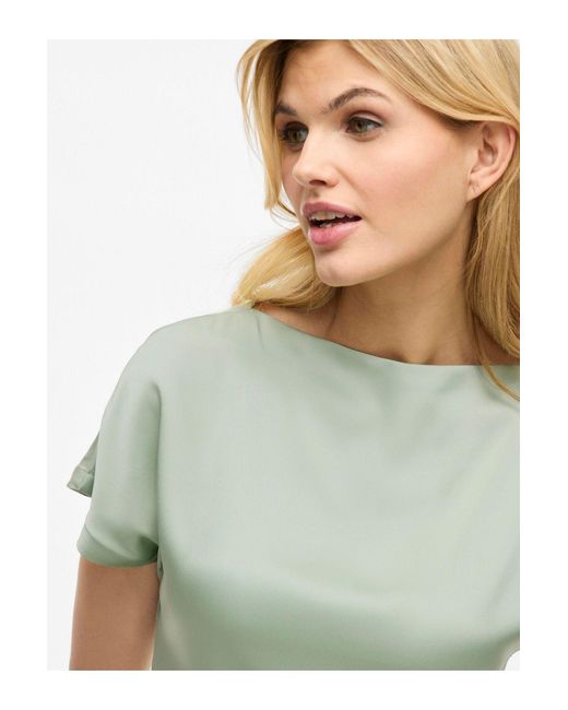 Vila Green Oberteil Mit Kurzen Rmeln Viellette U-Boot-Ausschnitt Für Damen