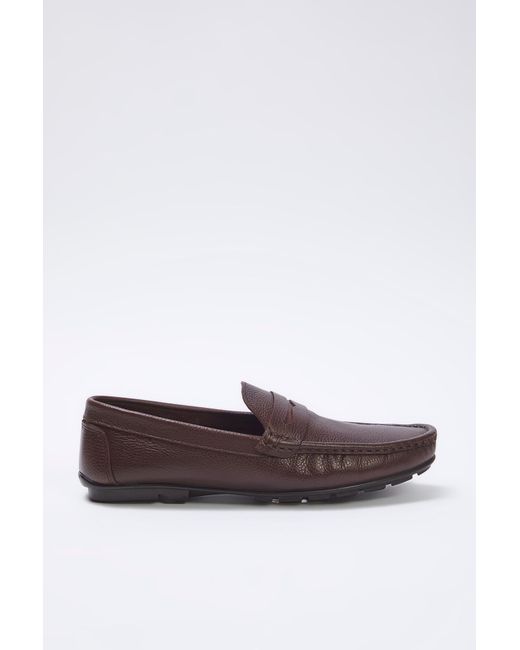 Trendyol Braune Loafer-Schuhe Aus Echtem Leder Mit Quadratischer Zehenpartie Für Herren in Brown für Herren