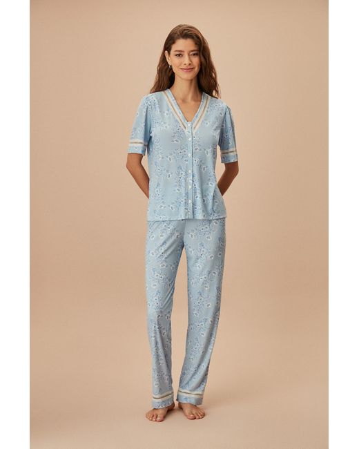 SUWEN Blue Maskulines pyjama-set für junge mütter