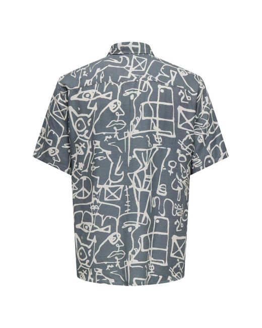 Only & Sons Hemd Onsbud Hemd Für Herren in Blue für Herren