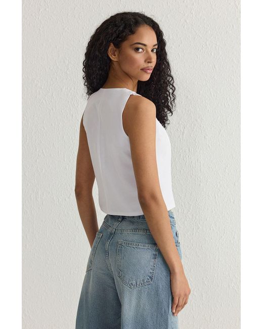 Trendyol Multicolor Trägerbluse Mit Bindedetail Vorne, Gewebte Bluse Für Damen