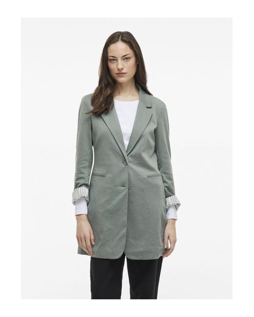 Vila Gray Blazer Langer Jersey Für Damen