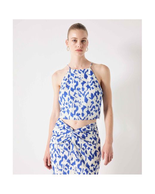 Ipekyol White Gemusterte Bluse Für Damen