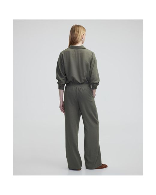 MISS IPEKYOL Green Hose Mit Weitem Bein Und Taschen Für Damen