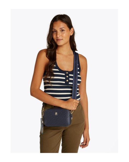Tommy Hilfiger Blue Th Distinct Camera Bag Mono Umhängetasche Für Damen