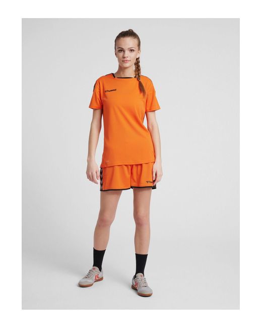 Hummel Orange Hmlauthentisches poly jersey s/s