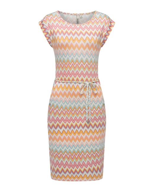 Ragwear White Sommerkleid Taggien Print Für Damen