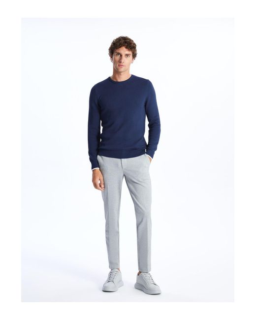 LC Waikiki Strickpullover – Langarm, Rundhalsausschnitt Für Herren in Blue für Herren