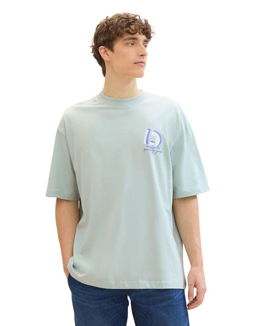 Tom Tailor T-shirt mit print in Blue für Herren