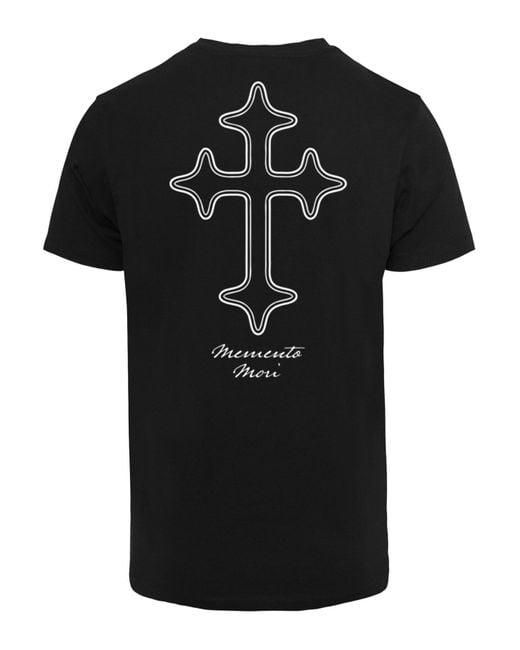 Mister Tee Memento Mori Oneline Cross Tee Für Herren in Black für Herren