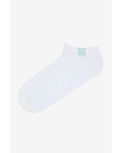 Penti White Neon Bear Patch 2Er-Pack Booties-Socken Für Damen