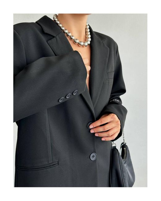 Laluvia Blue Hochwertiger Blazer Im Dad-Fit