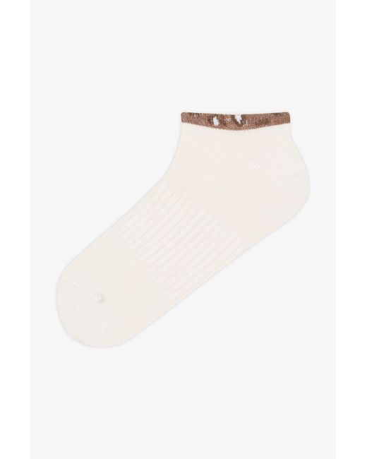 Penti Natural 3 Paar Baumwoll-Söckchen Mit Leopardenmuster Für Damen