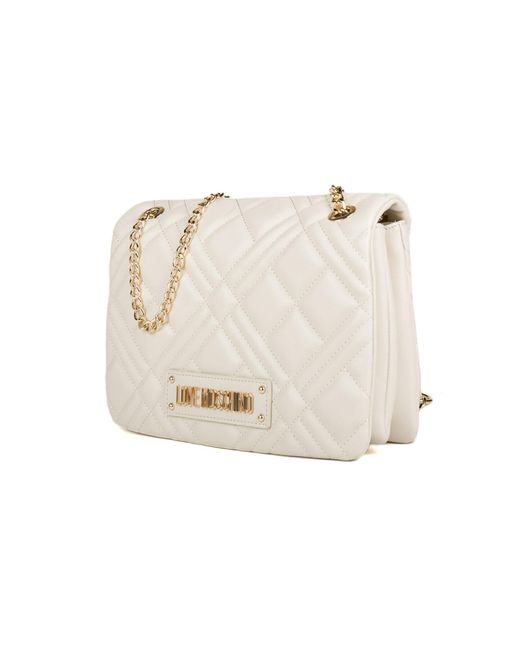 Love Moschino Natural Borsa Gestepptes Pu Avorio Für Damen
