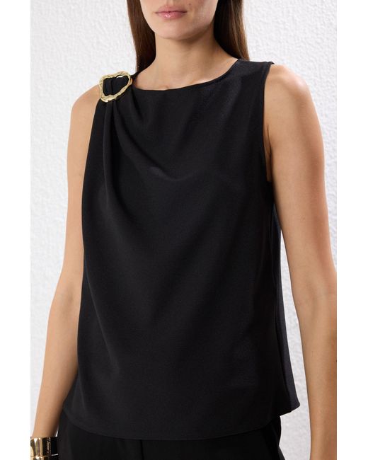 Trendyol Black Schwarze, Detaillierte, Gewebte Bluse Für Damen