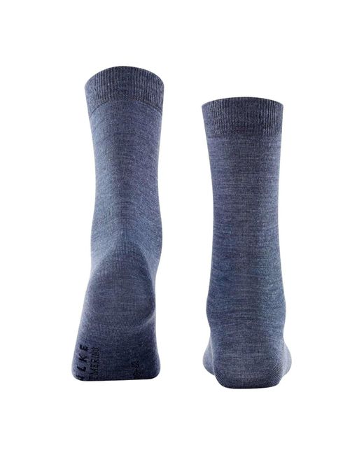 Falke Blue Socken 2er pack softmerino so, kurzsocken, einfarbig