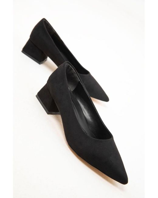 Soho Black Klassische Schuhe Mit Absatz Aus Schwarzem Wildleder Für Damen