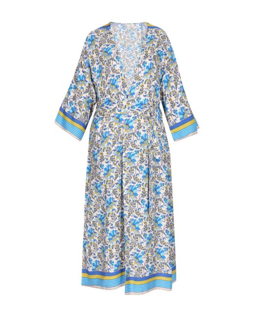 Usha Blue Kimono Für Damen