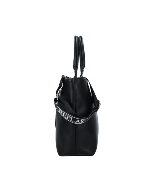 Replay Black Shopper Tasche 45 Cm Für Damen
