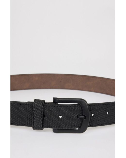 Defacto Freizeitgürtel Aus Kunstleder Mit Ovaler Schnalle S4211Azns Für Herren in Black für Herren