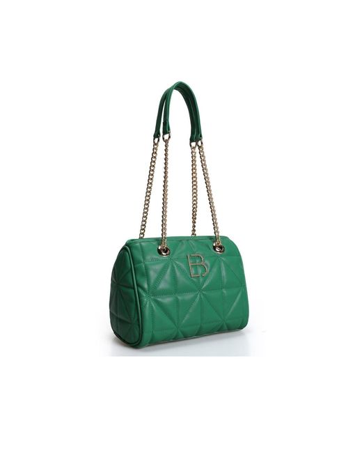 Lucky Bees Green Gesteppte Gemusterte Hand- Und Schultertasche Für Damen