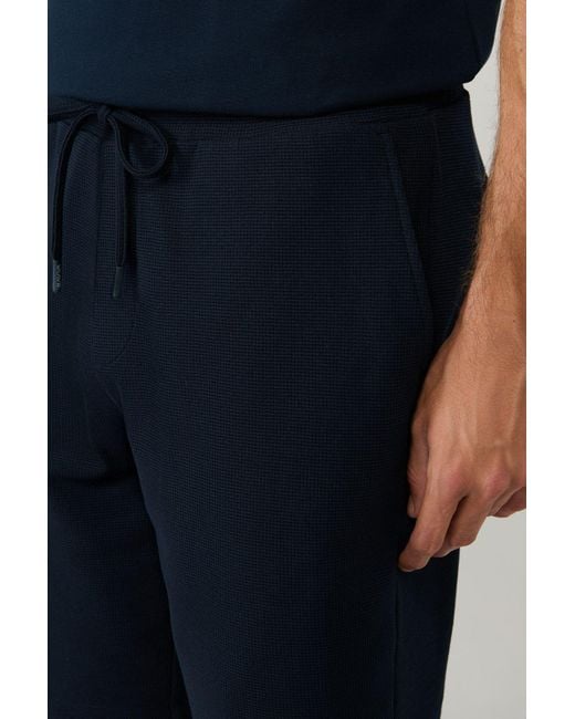 AVVA Marineblaue Shorts Mit Elastischem Bund Und Schnürung Aus Baumwollmischung, Flexibel, E 003404 Für Herren in Blue für Herren