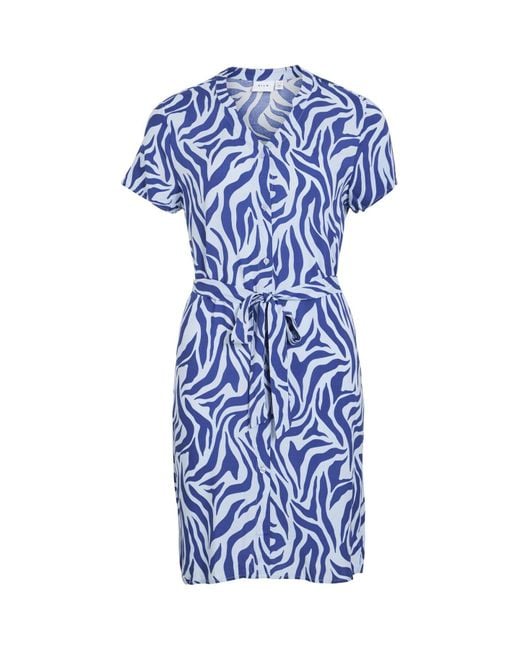Vila Blue Blusenkleid Kurz Für Damen