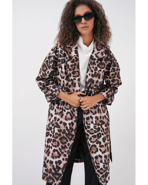 Bigdart Brown 9104 Zweireihiger Trenchcoat Mit Kragenfutter – C. Für Damen
