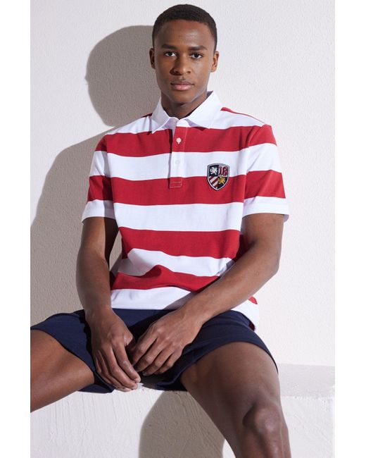 Brooks Brothers Rotes Rugby-Polokragen-T-Shirt Für Herren in Red für Herren
