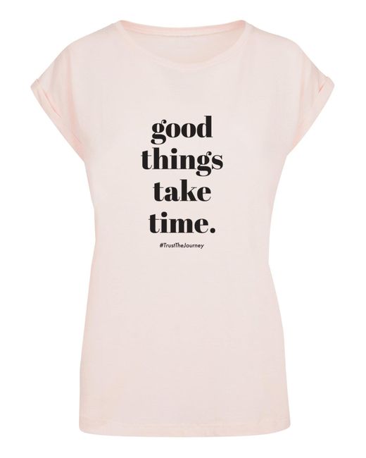 Merchcode Ladies good things take time t-shirt in Pink | Lyst DE