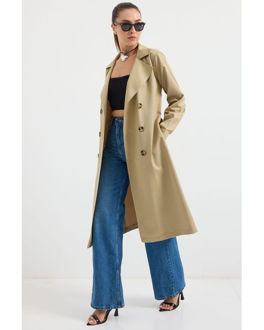 Bigdart Blue 5853 Model A. Trenchcoat Mit Zweireihigem Kragen Für Damen