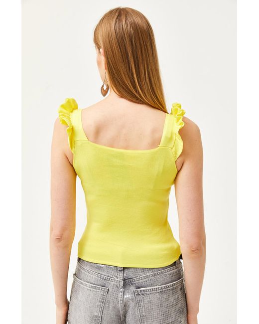 Olalook Yellow Bluse regular fit