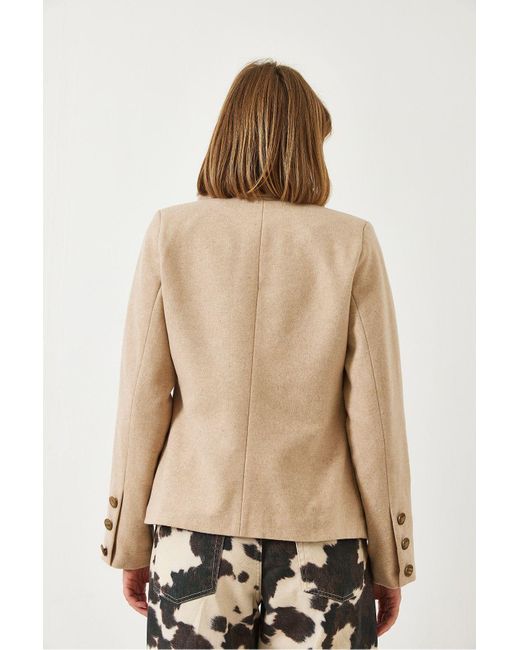 Bianco Lucci Natural Geknöpfte, Gefütterte Kaschmirmantel Mbms054 Für Damen