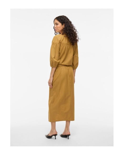 Vila Metallic Bleistiftrock Viprisilla Midi Für Damen
