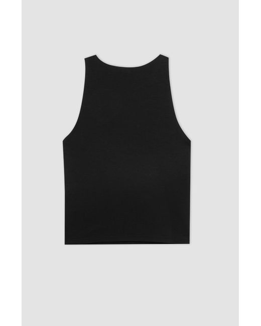 Defacto Black Slim fit neckholder-kragen athlete c3866ax24sp