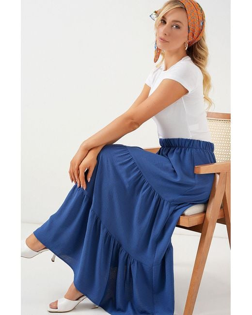 Bigdart Blue Ayrobin Langer Rock 8048 Für Damen