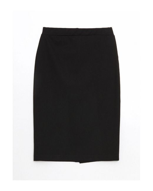 LC Waikiki Black Bleistiftrock Mit Elastischem Bund Für Damen
