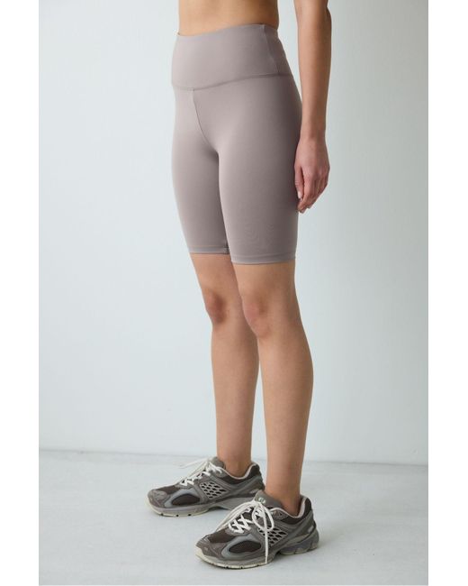 Penti Multicolor Nerzfarbene, Glatte, Kurze Biker-Radler-Leggings Mit Hoher Taille Für Damen