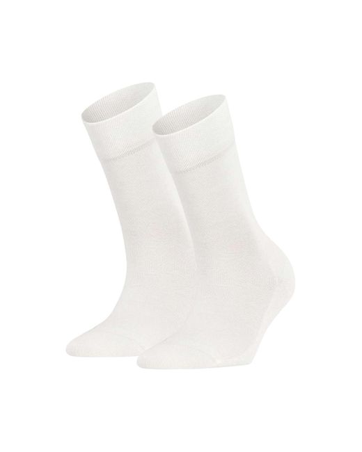 Falke White Socken 2er pack sensitive london, kurzsocken, einfarbig