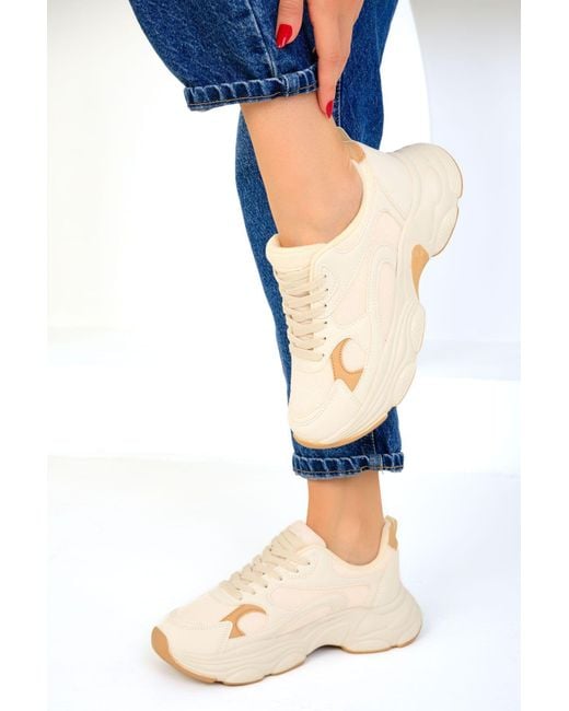 Soho Blue Und Hellbraune Sneakers Für Damen
