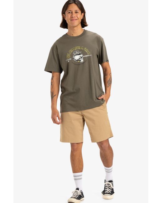 Quiksilver Kurzarm-T-Shirt – Algodón-Jersey-Stoff, 160 G/M2 Für Herren in Green für Herren