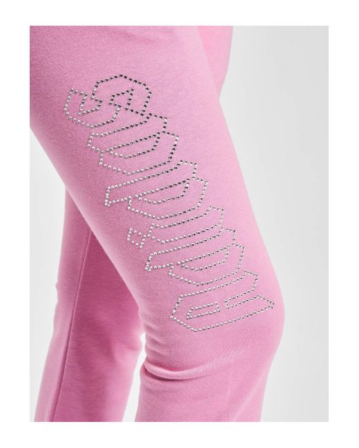 Adidas Pink Jogginghose mit offenem saum